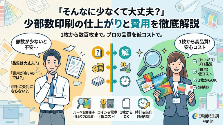 「そんなに少なくて大丈夫？」少部数印刷の仕上がりと費用を徹底解説のイメージ画像