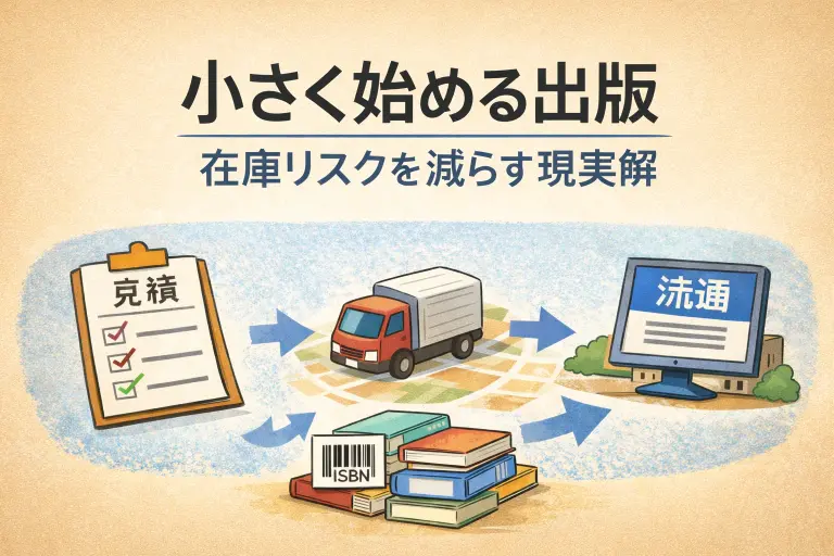 出版を始める方へ一連の流れをイメージいただくイラスト