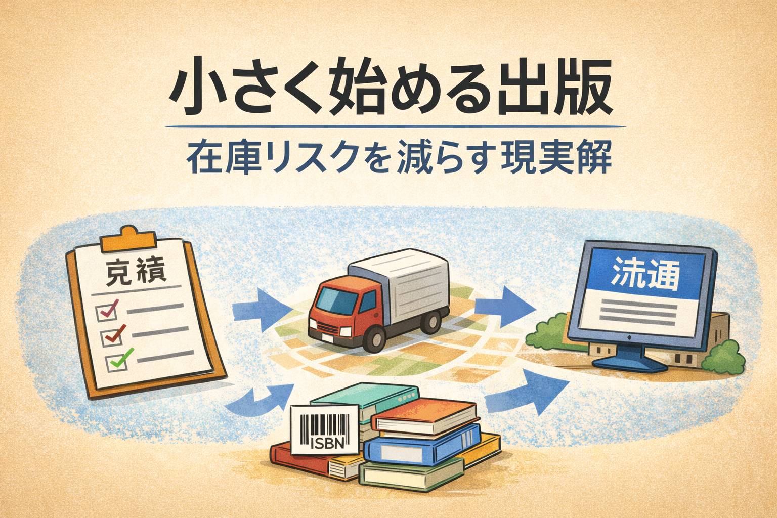 出版を始める方へ一連の流れをイメージいただくイラスト