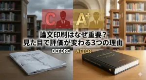 論文印刷はなぜ重要？見た目で評価が変わる3つの理由のイメージ画像
