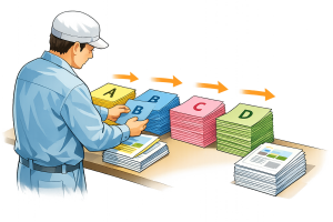 丁合をしている作業者のイメージ
