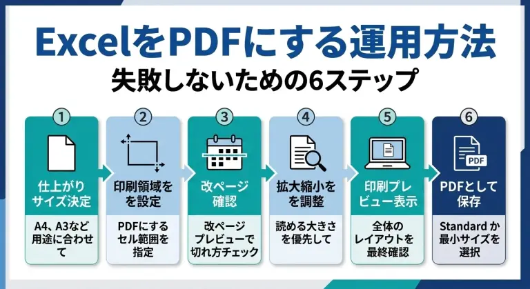 エクセルをPDFに変換するイメージ図