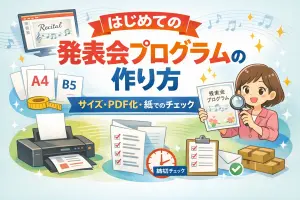 はじめての発表会プログラムの作り方