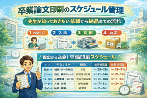 卒業論文の印刷スケジュール管理
