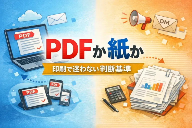 PDFか紙かで迷ったら読む記事　- 印刷で紙が必要になる基準とは -