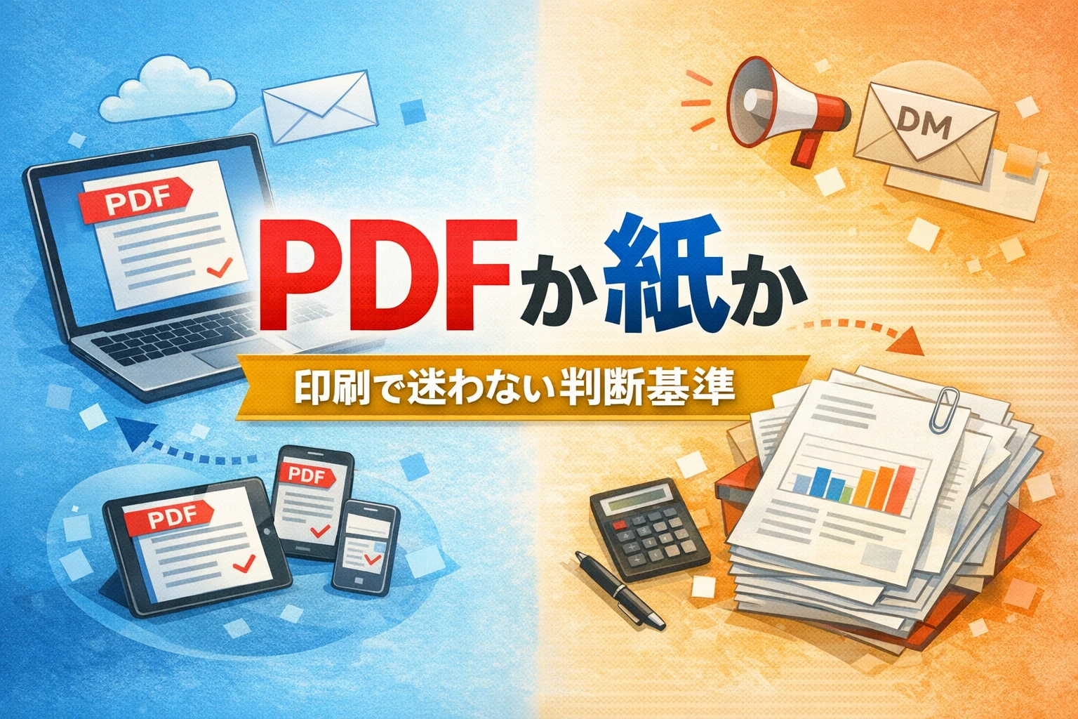 PDFか紙かで迷ったら読む記事 - 印刷で紙が必要になる基準とは -