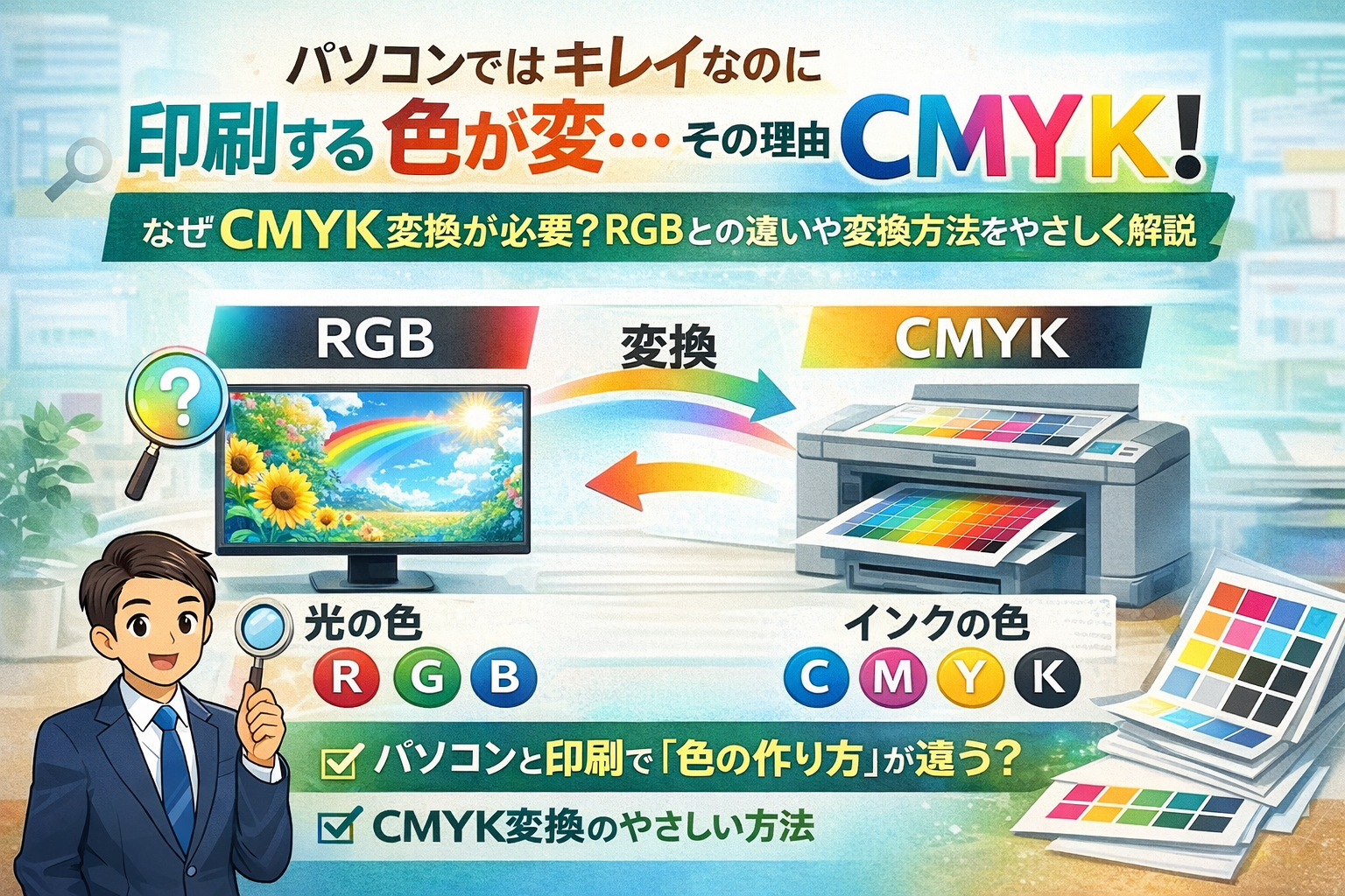 RGBとCMYKのイメージ画像